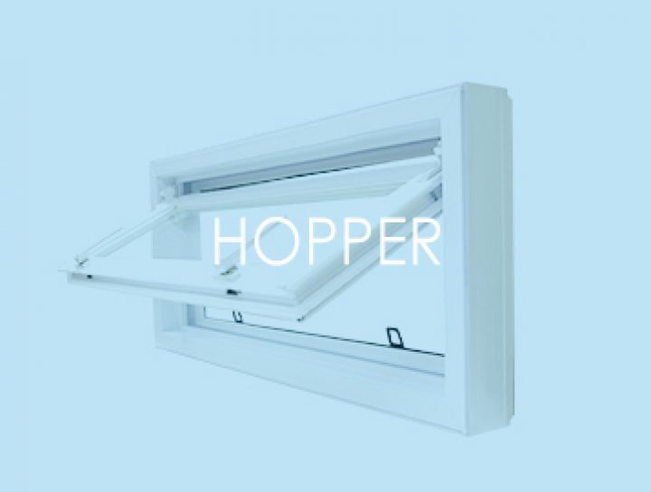 Image depicts a Hopper Vinyl Window.
