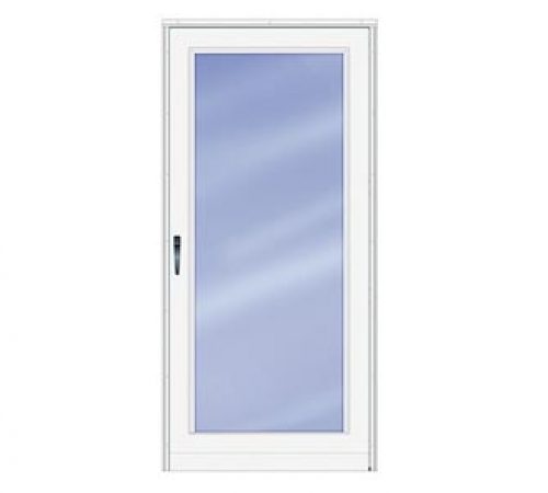Image depicts a full view of a storm door.