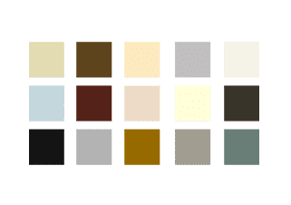 Image depicts Colour Options for vinyl windows.