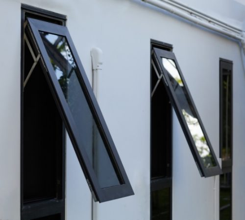 black awning window