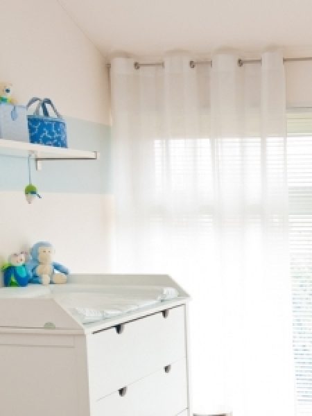 Image depicts vinyl windows in a nursery.