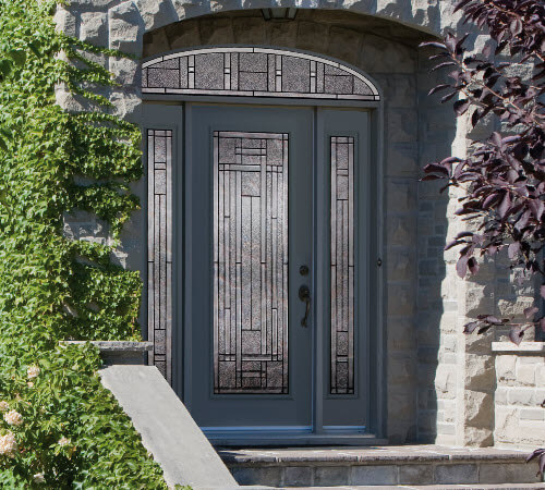 Image depicts a fiberglass door that was locally manufactured in Canada.