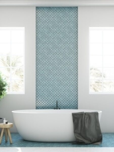 Image depicts vinyl windows in a bathroom.