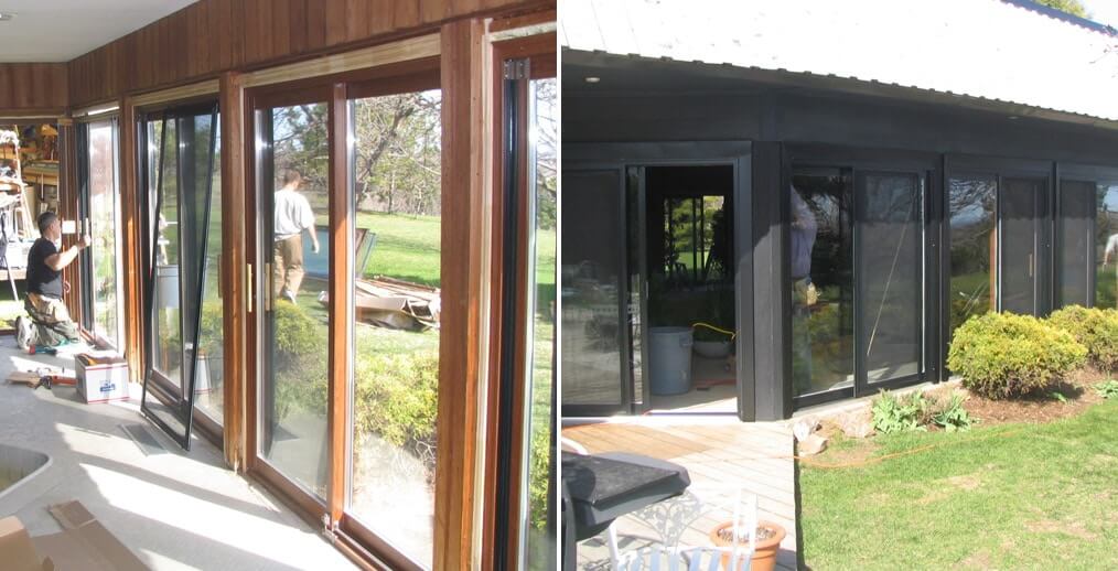 Image depicts sliding patio doors installers from NorthShield.