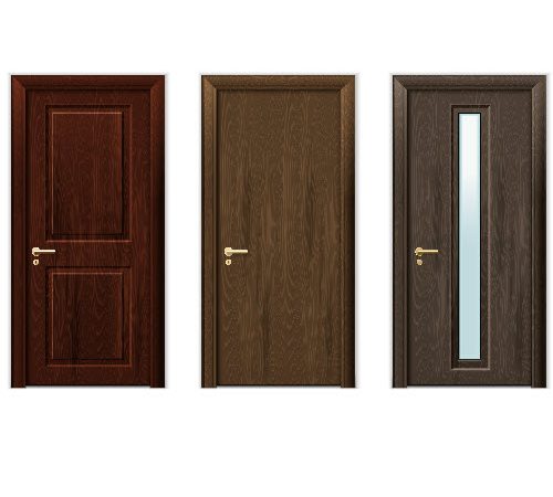 Image depicts three different entry doors.