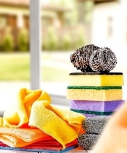 Image depicts cleaning products for vinyl windows and doors.