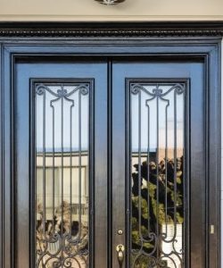 Image depicts a steel entry door.