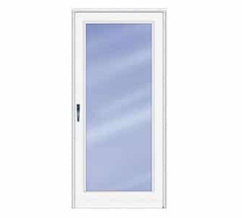 Image depicts a full view of a storm door.