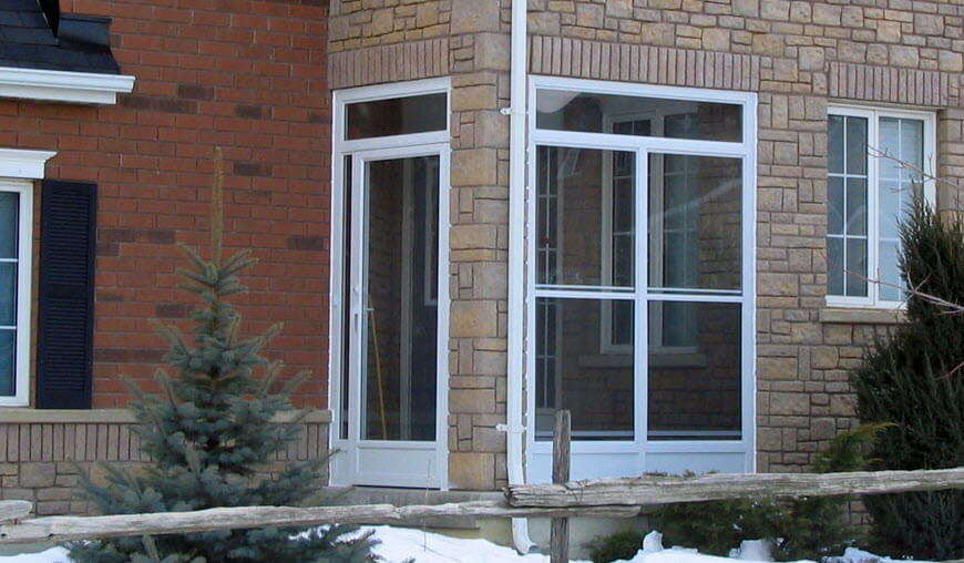 Image depicts storm doors.