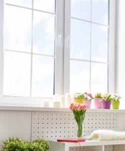 Image depicts new vinyl windows in a home.