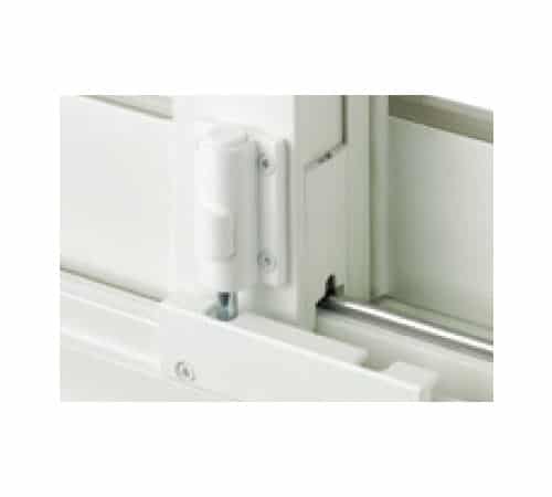 Image depicts two position kick locks for a sliding patio door.