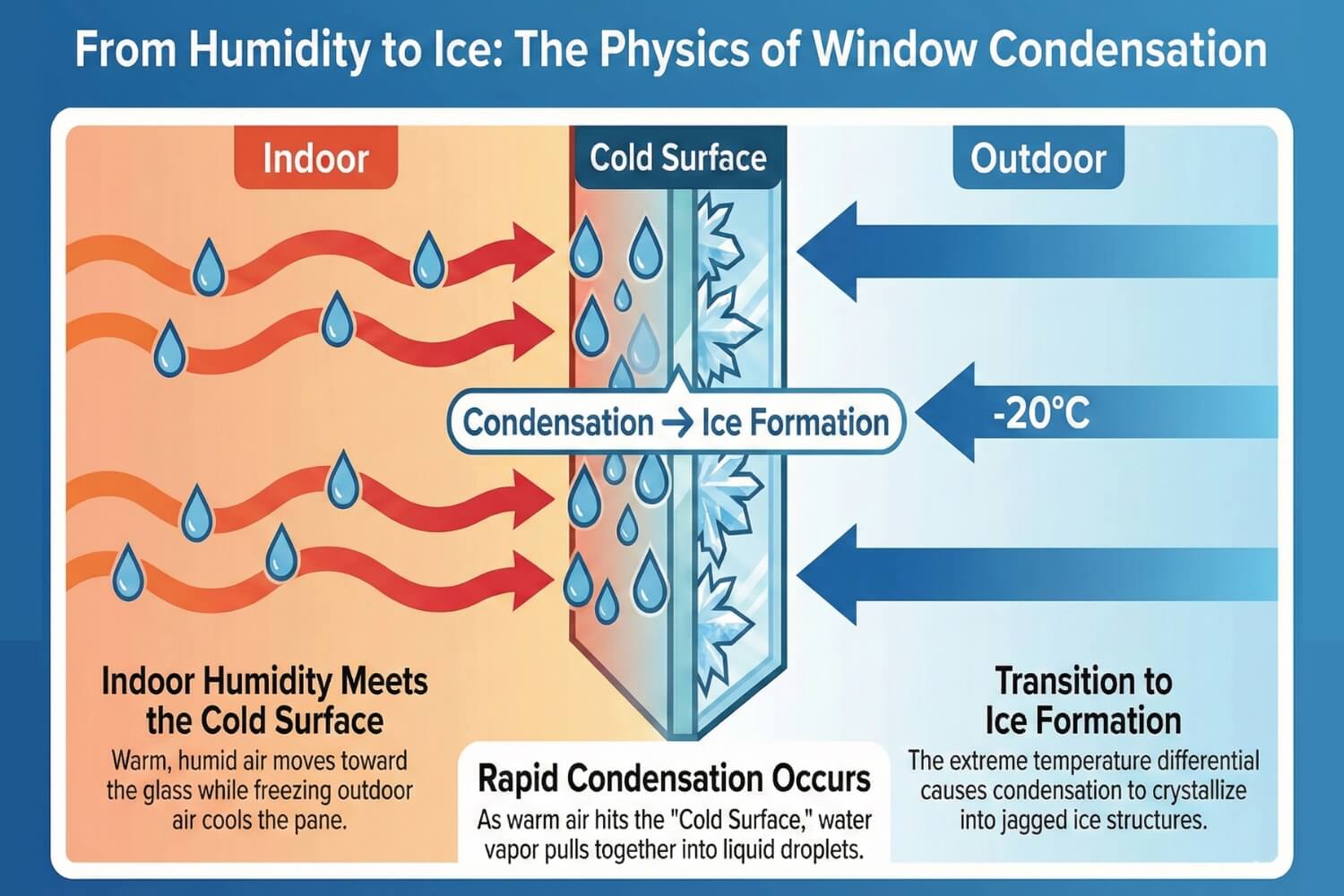 window condensation ice physics