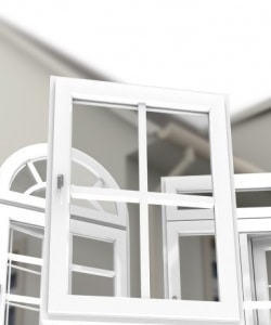 Image depicts vinyl windows.