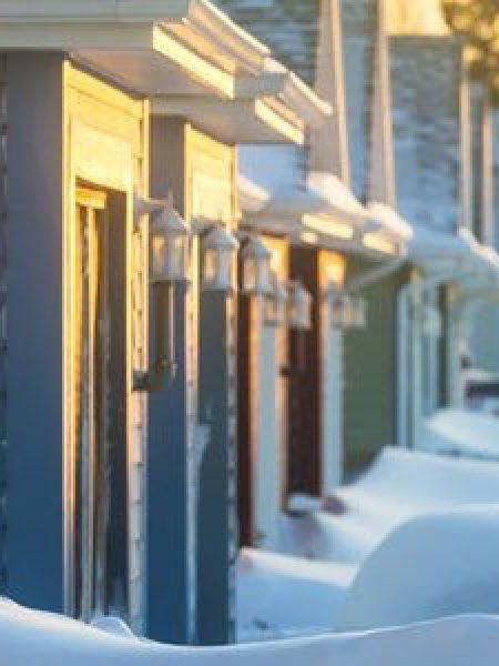 Image depicts Winnipeg homes in Winter.
