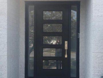 Black Front Door Installation in Mississauga