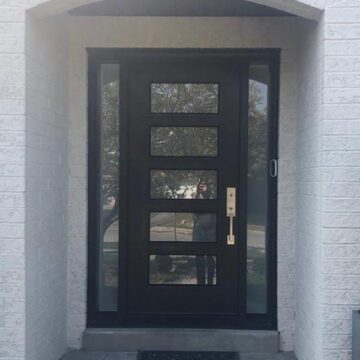 Black Front Door Installation in Mississauga