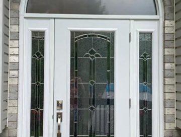 White Glass Entry Door With Arch in Winnipeg