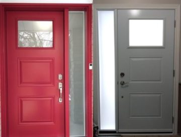 Red Entry Door Installation in Markham