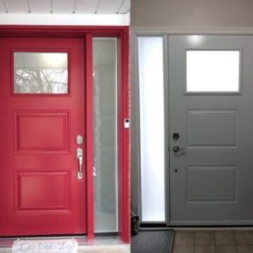 Red Entry Door Installation in Markham