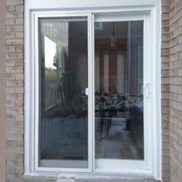 White Patio Door Installation in Markham