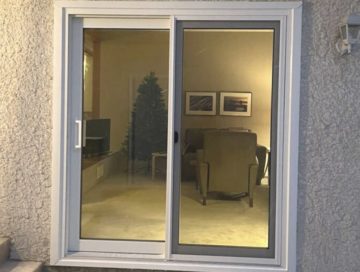 White Patio Door & Right Handed Sliding Door Installation Winnipeg