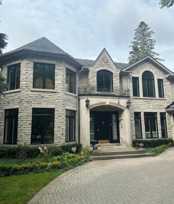 black vinyl window replacement project mississauga