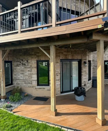 installation of whole house matching black framed windows