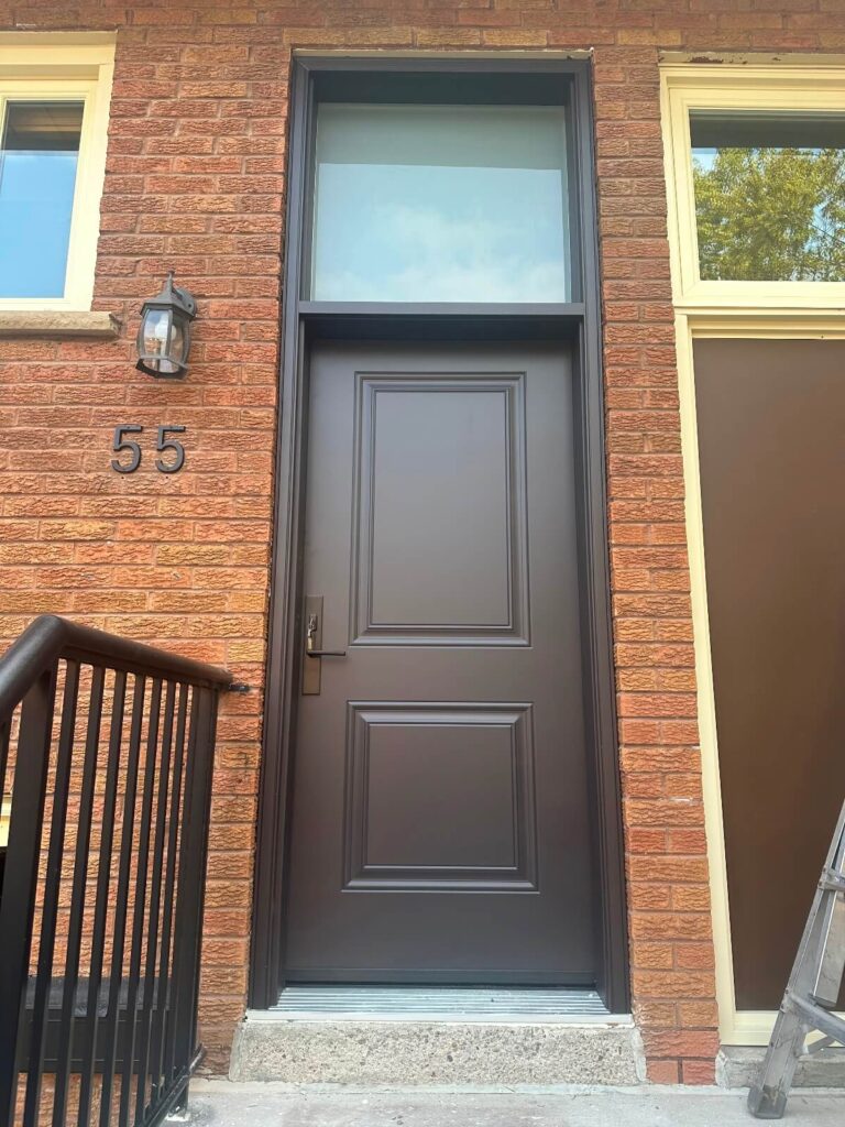 Etobicoke brown steel door installation