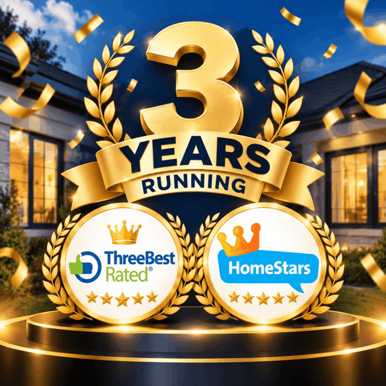 three years running awards