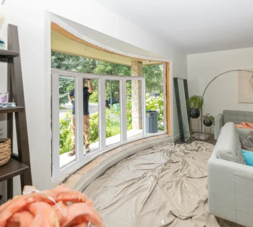 installing new bow window