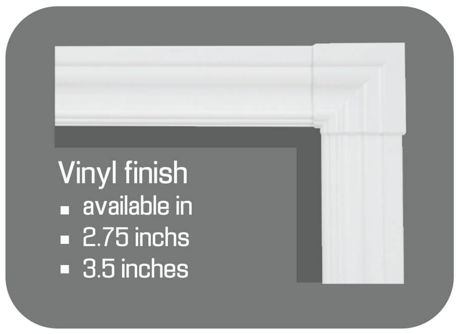 window interior vinyl finish