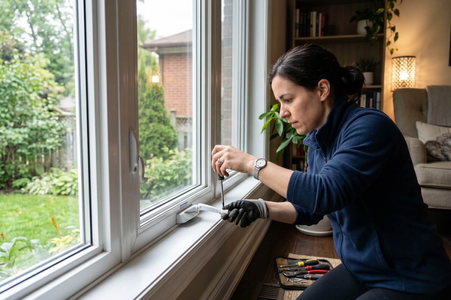 how to fix my spinning window crank