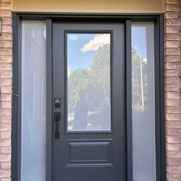 Black Triple-Glass Window and Door Replacement Project in Vaughan, Ontario