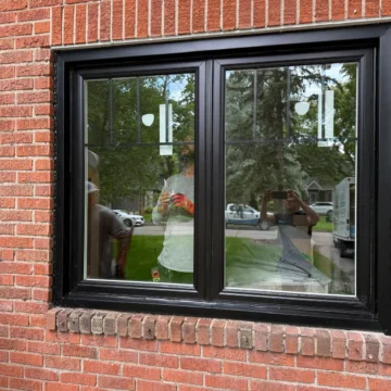 Black Brick-to-Brick Window and Door Replacement Project in Toronto, Ontario