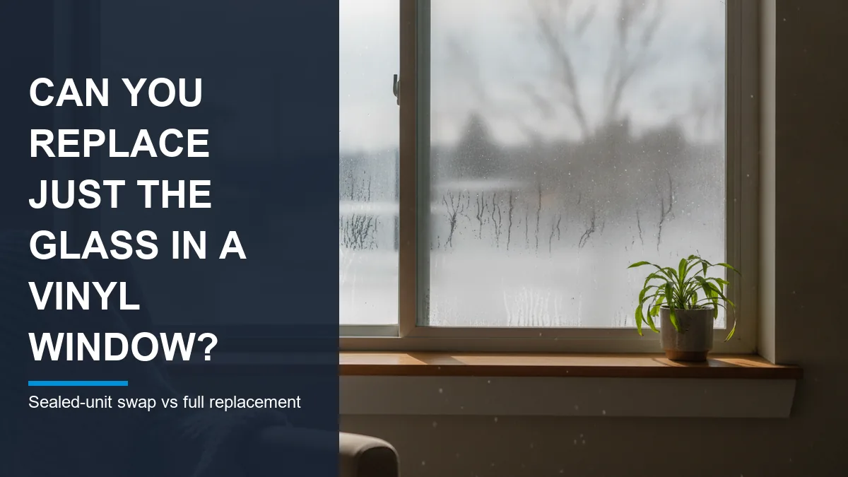 replace glass in vinyl window