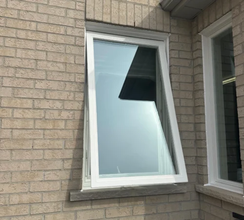 Double-Glass Window and Bay Window Replacement Project in Vaughan, Ontario - awning window open exterior