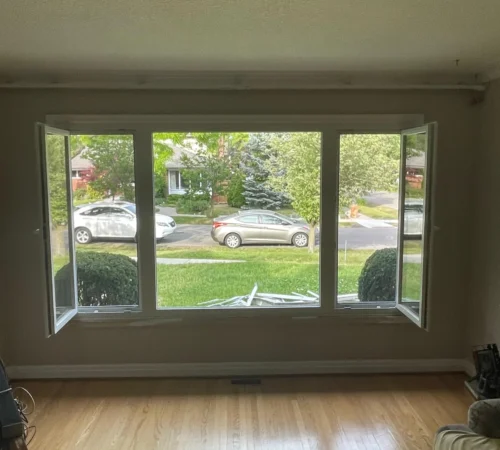 Tilt-and-Turn Window Replacement Project in Etobicoke, Ontario - bay window interior