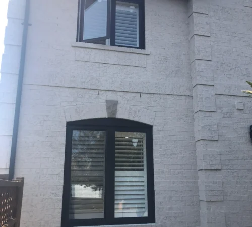 Black Window and Door Replacement Project in Mississauga, Ontario - black window and door exterior
