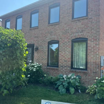 Black Triple-Glass Window Replacement Project in Ajax, Ontario