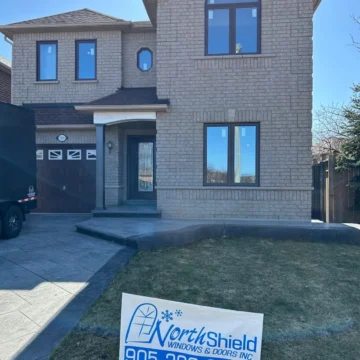 Chocolate Brown Window and Sliding Door Replacement Project in Mississauga, Ontario