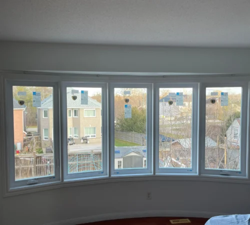 Triple-Glass Window and Bow Window Replacement Project in Richmond Hill, Ontario - bow window interior wide