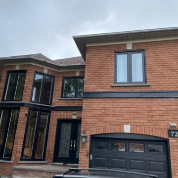 Black Window Replacement Project in Thornhill, Vaughan