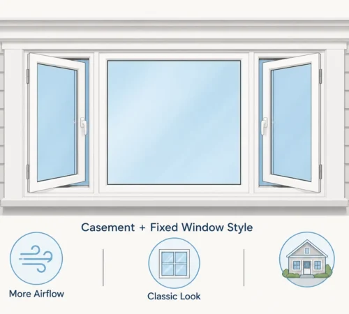 Retrofit Window Replacement Project in Winnipeg, Manitoba - casement fixed window style airflow