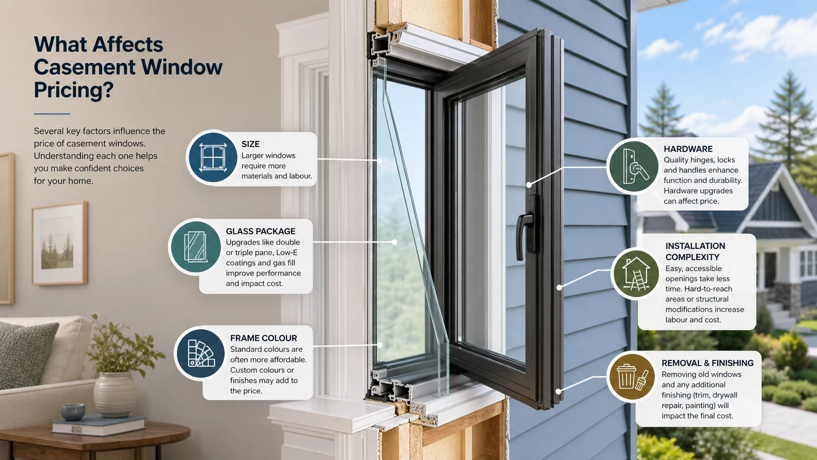 Casement window prices in Canada: what changes the final quote?