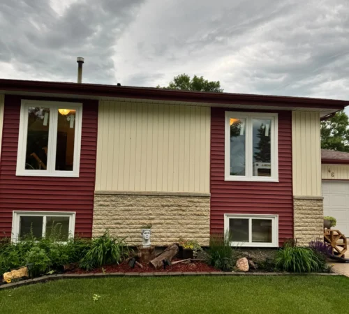 Triple-Glass Casement Window Replacement Project in Calgary, Alberta - home window exterior