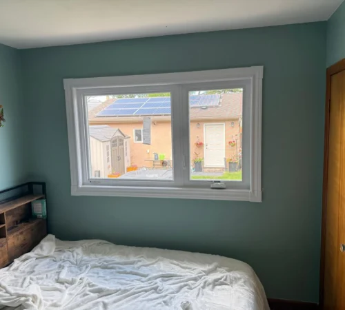 Full-Frame Triple-Glass Window and Door Replacement Project in Winnipeg, Manitoba - northshield project 01 bedroom picture window interior