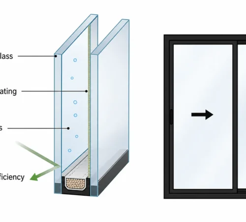 Black Sliding Patio Door Replacement Project in Toronto, Ontario - northshield project 10 ai low e argon glass explainer