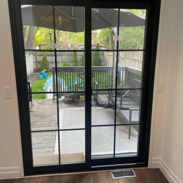 Black Sliding Patio Door Replacement Project in Toronto, Ontario