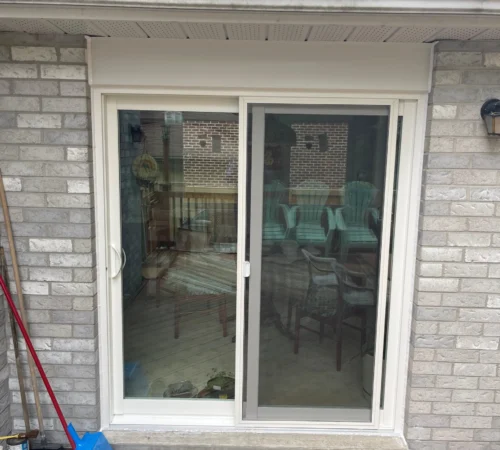 Brick-to-Brick Window and Sliding Door Replacement Project in Maple, Ontario - patio door and window exterior