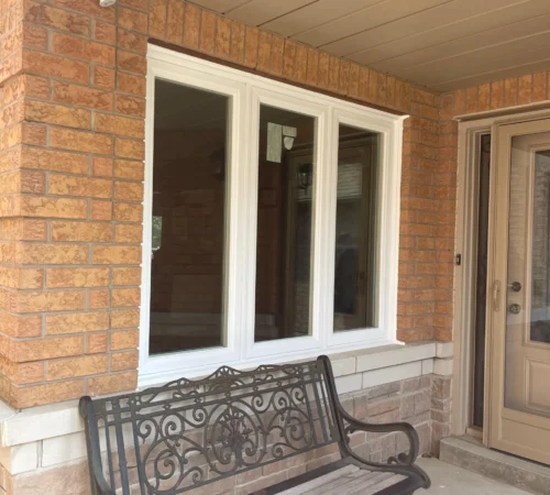 Brick-to-Brick Window Replacement Project in Richmond Hill, Ontario - patio door exterior